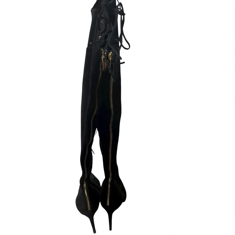 Raye Tatum boots over the knee Revolve thigh high suede black size‎ 9.5